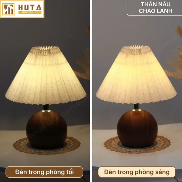 Đèn Ngủ Để Bàn HUTA Light For Life T8 Điều Chỉnh Độ Sáng, Ánh Sáng Vàng, Bảo Hành 24 Tháng