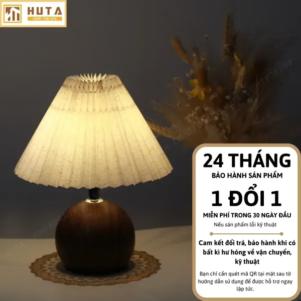 Đèn Ngủ Để Bàn HUTA Light For Life T8 Điều Chỉnh Độ Sáng, Ánh Sáng Vàng, Bảo Hành 24 Tháng