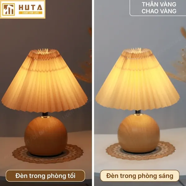 Đèn Ngủ Để Bàn HUTA Light For Life T8 Điều Chỉnh Độ Sáng, Ánh Sáng Vàng, Bảo Hành 24 Tháng
