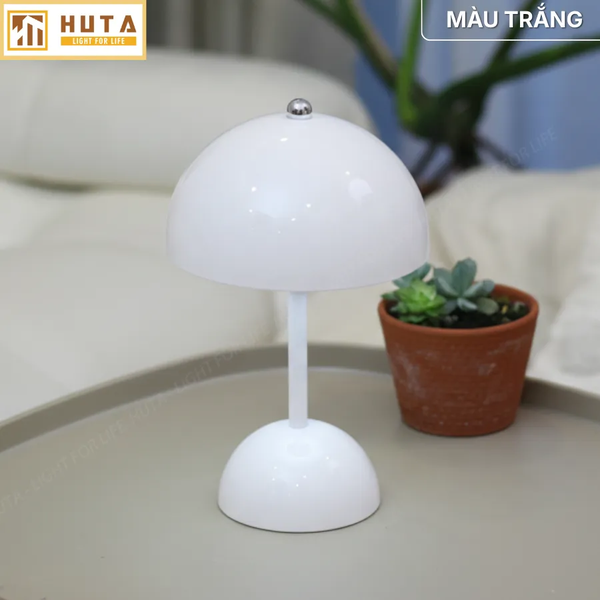 Đèn Ngủ Để Bàn HUTA Light For Life BEDNAM Tích Điện, Decor Hiện Đại, Ba Màu Ánh Sáng, Tăng Giảm Sáng