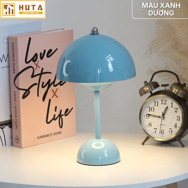 Đèn Ngủ Để Bàn HUTA Light For Life BEDNAM Tích Điện, Decor Hiện Đại, Ba Màu Ánh Sáng, Tăng Giảm Sáng