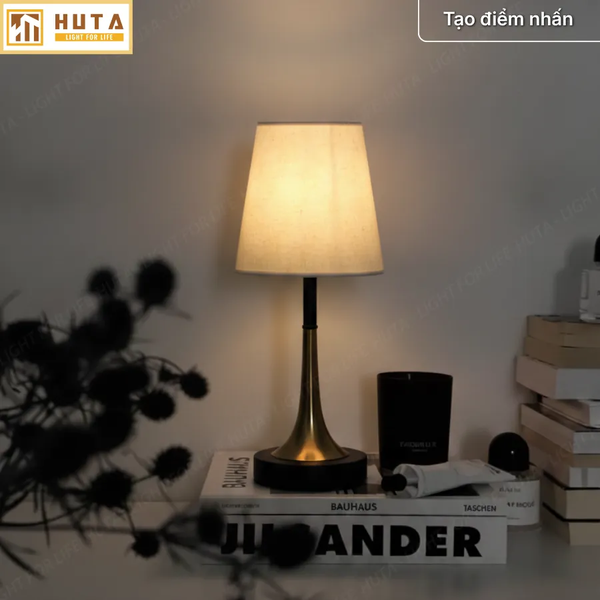 Đèn Ngủ Để bàn HUTA Light For Life T5S Decor Phòng Ngủ, Điều Chỉnh Độ Sáng, Bóng Led Sáng Vàng