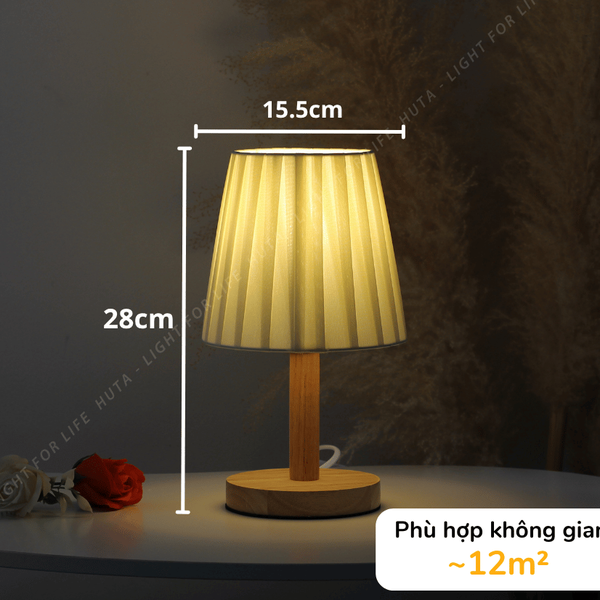 [COMBO 2] Đèn Ngủ Để Bàn Kim Loại CD2 & Đèn Ngủ Thân Gỗ G4S Điều Chỉnh 3 Mức Sáng