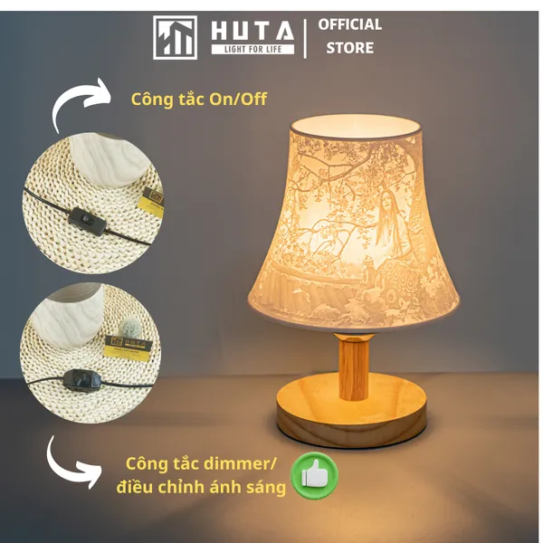 Đèn Ngủ Để Bàn 3D HUTA Light For Life G1 Decor Phòng Ngủ, Điều Chỉnh Độ Sáng, In Ảnh Theo Yêu Cầu