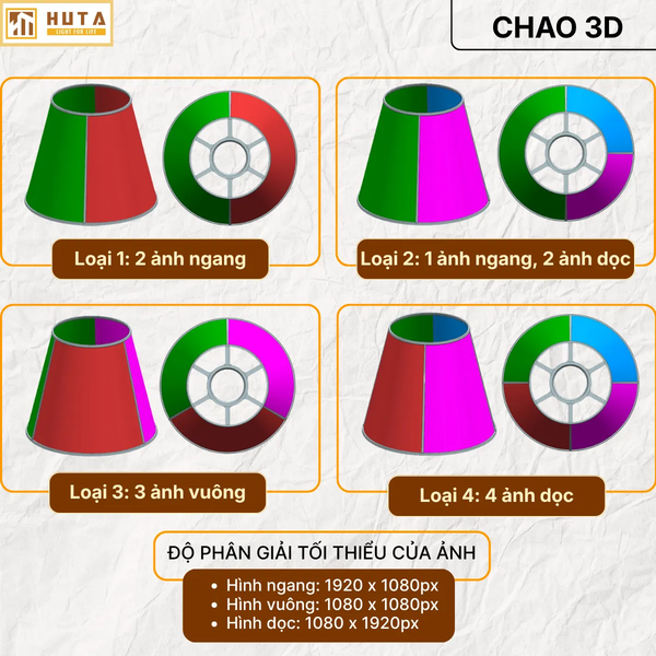 Đèn Ngủ 3D Nghêu Sò HUTA Light For Life Chao In Ảnh Theo Yêu Cầu, Trang Trí Phòng Ngủ