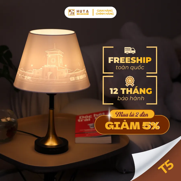 Đèn Ngủ In 3D HUTA Light For Life T5 Decor Phòng Ngủ, Điều Chỉnh Độ Sáng, In Ảnh Theo Yêu Cầu