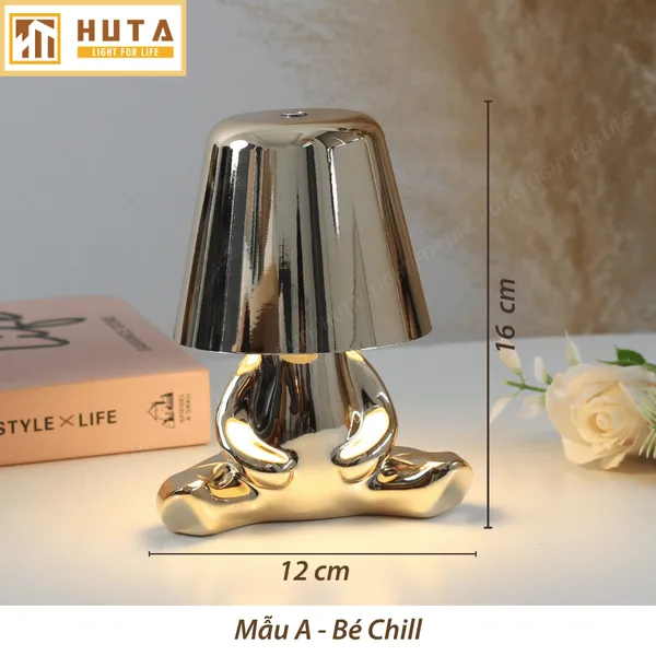 Đèn Bàn Trang Trí HUTA Light For Life BOO Pin Sạc Tích Điện, Điều Chỉnh Độ Sáng, Decor Phòng