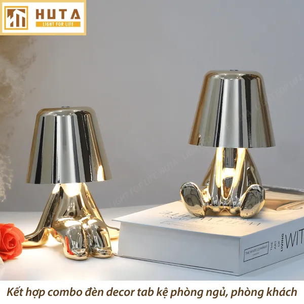 Đèn Bàn Trang Trí HUTA Light For Life BOO Pin Sạc Tích Điện, Điều Chỉnh Độ Sáng, Decor Phòng
