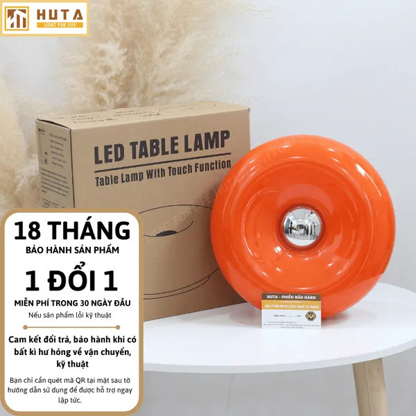 Đèn Bàn Trang Trí HUTA Light For Life DONUT Phong Cách Hiện Đại, Decor Phòng, Điều Chỉnh Độ Sáng