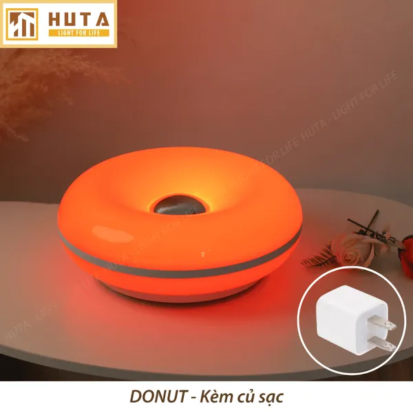 Đèn Bàn Trang Trí HUTA Light For Life DONUT Phong Cách Hiện Đại, Decor Phòng, Điều Chỉnh Độ Sáng