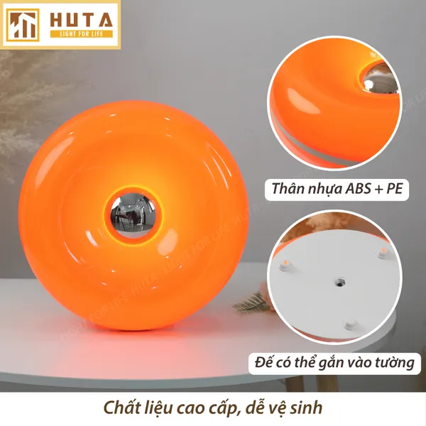Đèn Bàn Trang Trí HUTA Light For Life DONUT Phong Cách Hiện Đại, Decor Phòng, Điều Chỉnh Độ Sáng