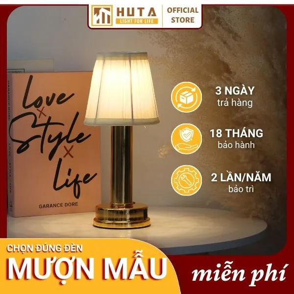 Đèn Bàn Led Quầy Bar, Quán Bar, Nhà Hàng Pin Sạc Tích Điện Mã RESBED1