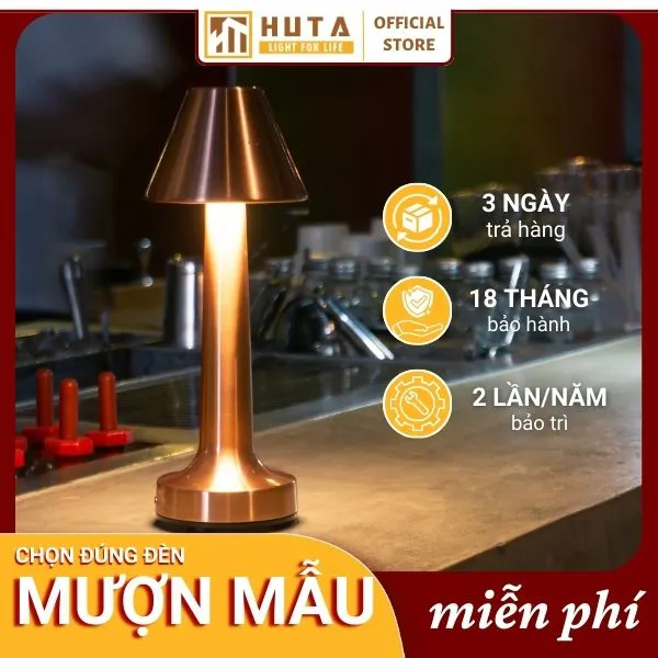 Đèn Bàn Led Quầy Bar, Quán Bar, Nhà Hàng Pin Sạc Tích Điện Mã RESNONCUT