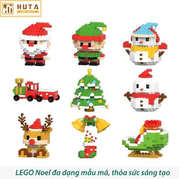[MKB GIFT] Quà tặng từ thương hiệu HUTA Light For Life LEGO Noel trang trí Giáng Sinh ấm áp, đầy màu sắc