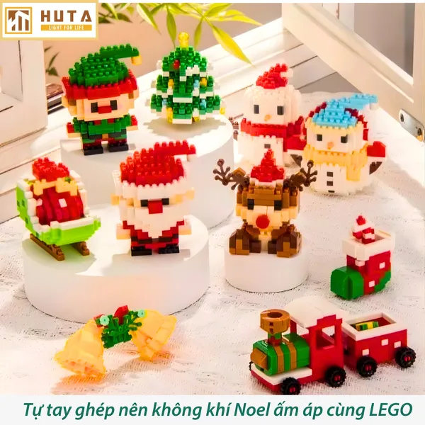 [MKB GIFT] Quà tặng từ thương hiệu HUTA Light For Life LEGO Noel trang trí Giáng Sinh ấm áp, đầy màu sắc