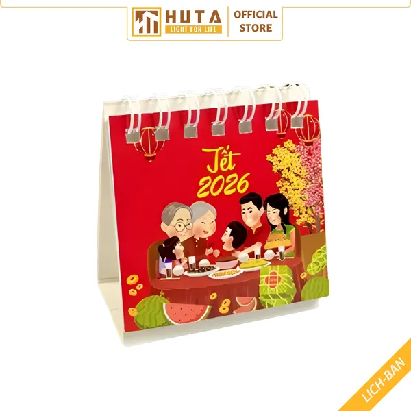 [MKB GIFT] Quà tặng từ thương hiệu HUTA Light For Life Lịch Bàn Mini 2026, Có Ngày Âm Lịch Và Ngày Lễ