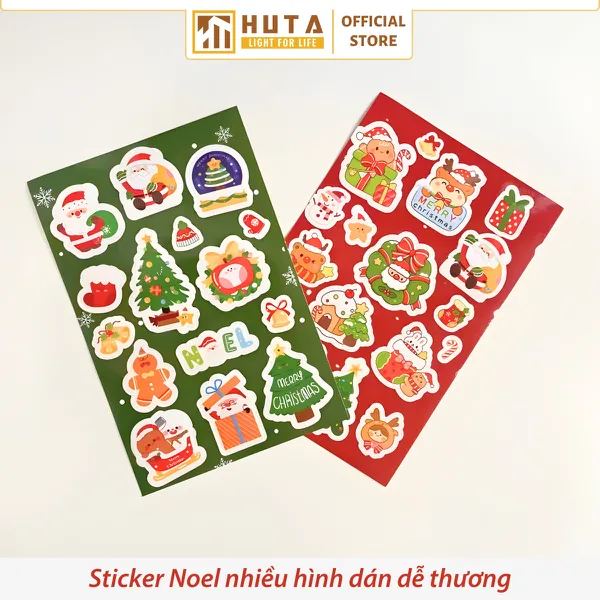 [MKB GIFT] Quà tặng từ thương hiệu HUTA LIGHT FOR LIFE Sticker - Noel dễ thương, trang trí Giáng Sinh