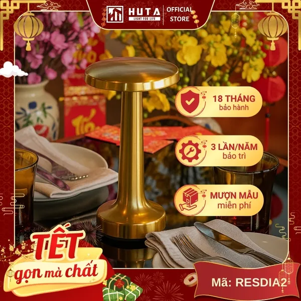 Đèn Bàn Led Quầy Bar, Quán Bar, Nhà Hàng Pin Sạc Tích Điện Mã RESDIA2