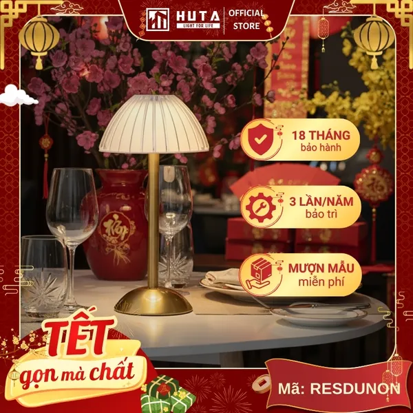 Đèn Bàn Led Quầy Bar, Quán Bar, Nhà Hàng Pin Sạc Tích Điện Mã RESDUNON