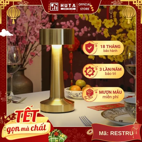 Đèn Bàn Led Quầy Bar, Quán Bar, Nhà Hàng Pin Sạc Tích Điện Mã RESTRU