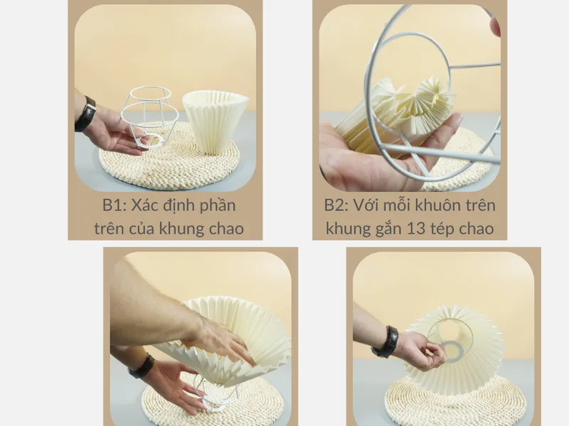 LẮP RÁP CHAO ĐÈN XẾP LY