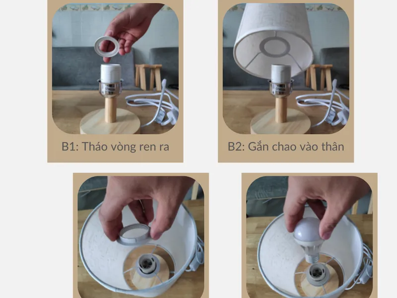 LẮP RÁP ĐÈN NGỦ CÓ CHAO