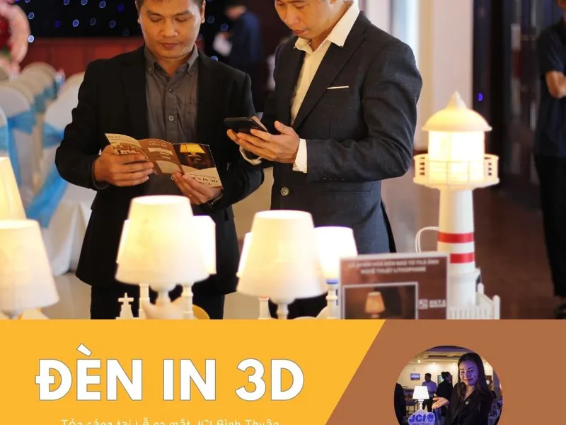 Quà Tặng Sự Kiện Độc Đáo Từ HUTA Light for Life – Đèn In 3D tỏa sáng tại Lễ Ra Mắt JCI Bình Thuận