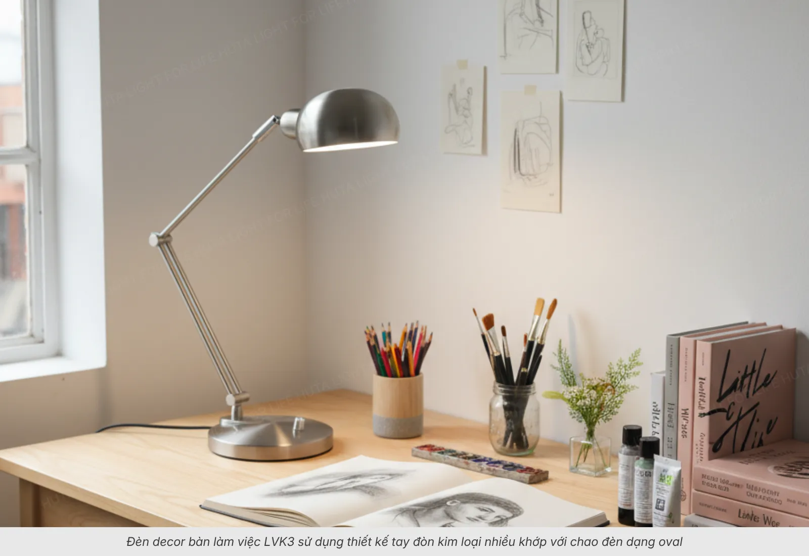 2.5 Đèn decor bàn làm việc LVK3 – Đa khớp, điều chỉnh linh hoạt