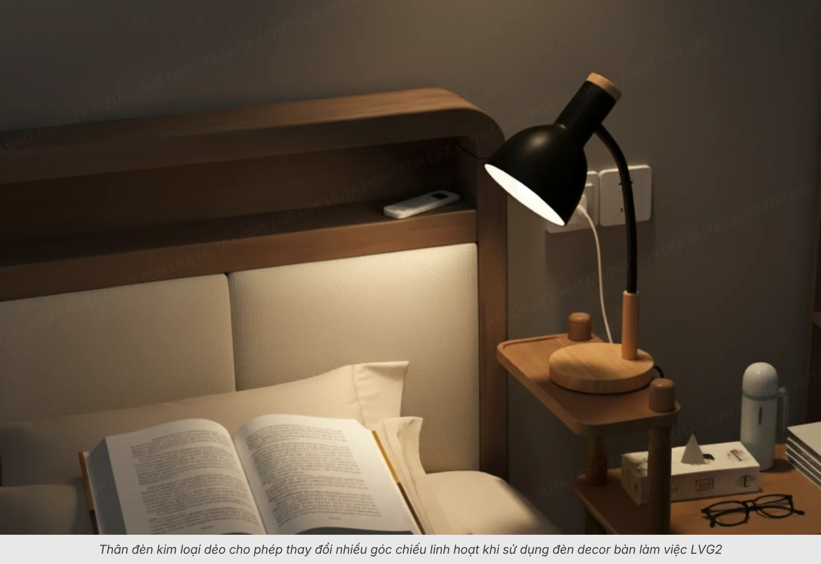 2.2 Đèn decor bàn làm việc LVG2 – Mềm mại, dễ phối không gian