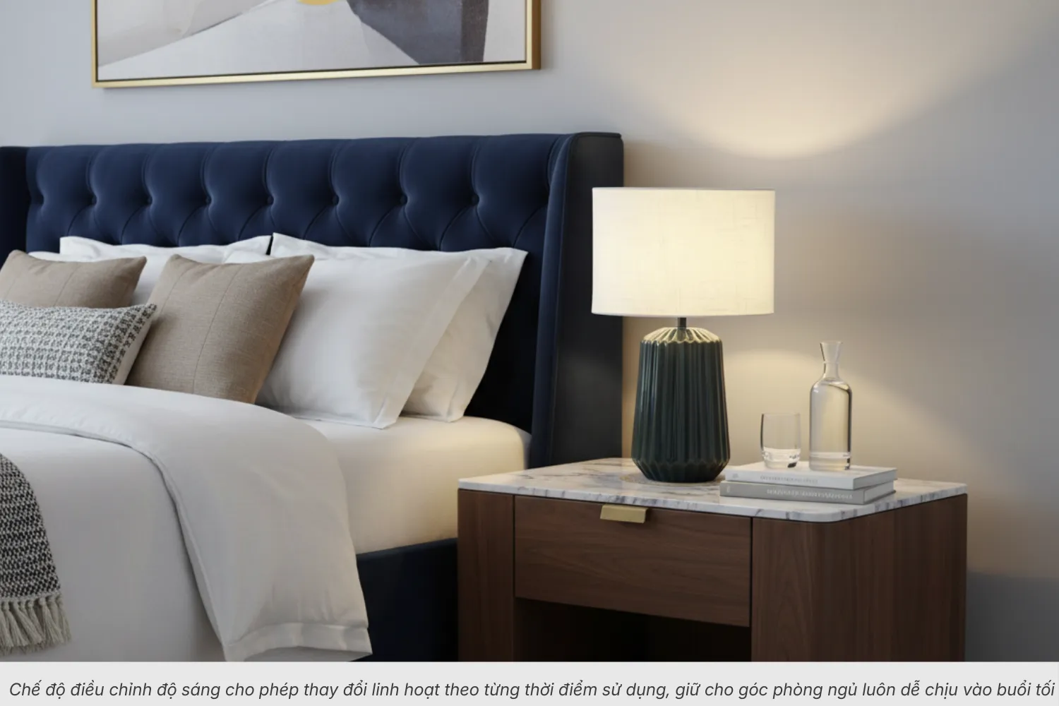 2.7 Đèn Ngủ Để Bàn S17 – Thân Gốm Sứ Chao Ép Nhựa