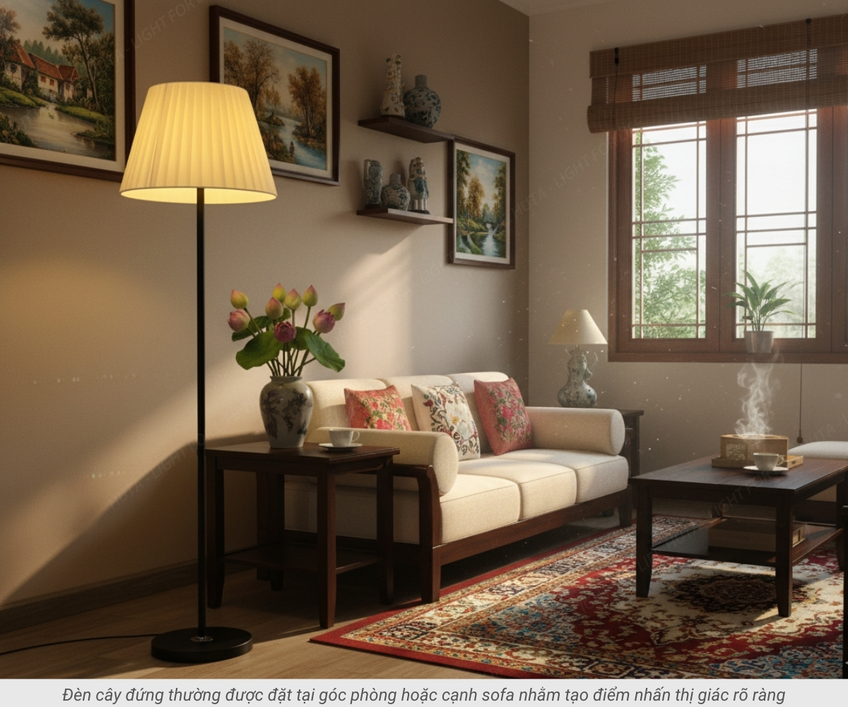 2. Những vị trí đặt đèn trang trí tết tạo cảm giác “khởi đầu mới”