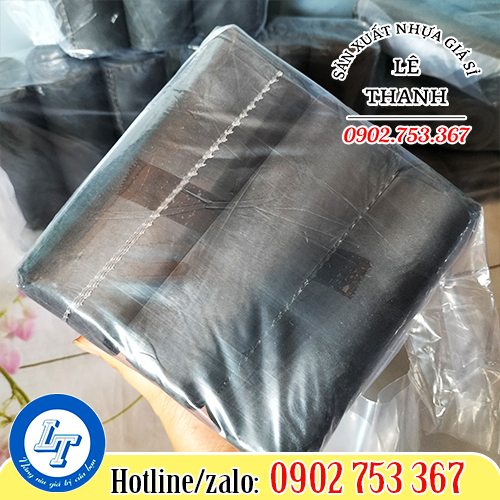 Túi rác cuộn đen được đóng trong bao bì nhựa Túi rác cuộn đen được đóng trong bao bì nhựa