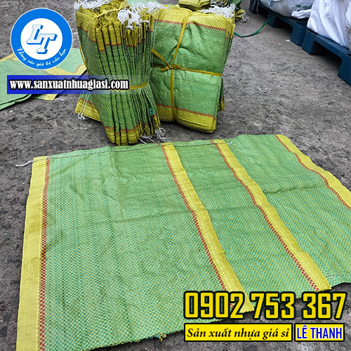 Bao bì gạo xanh sọc vàng