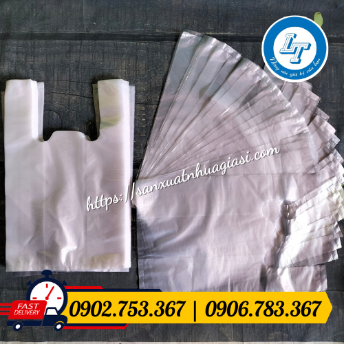 Bao bì túi nilon trắng trơn hàng thường Bao bì túi nilon trắng trơn hàng thường