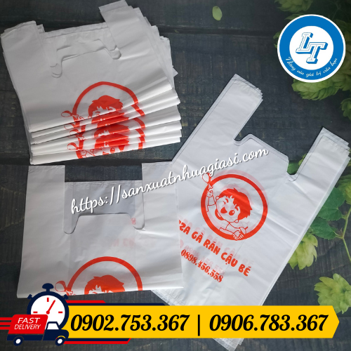 Bao bì túi xốp trắng sữa có in ấn Bao bì túi xốp trắng sữa có in ấn