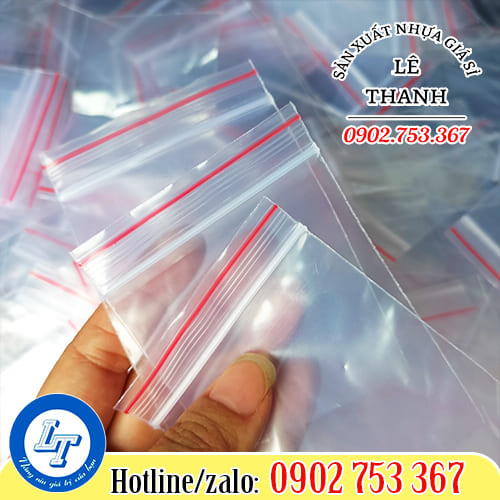 Bao bì túi zip chỉ đỏ Bao bì túi zip chỉ đỏ