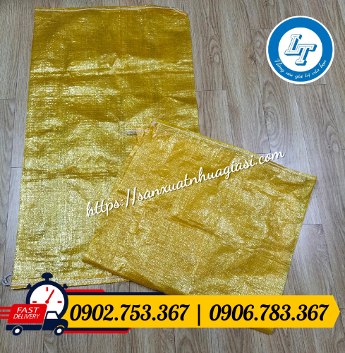 Bao đựng gạo vàng trong 50kg Bao đựng gạo vàng trong 50kg