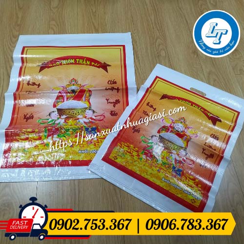 Bao tải gạo đục lỗ 10kg Bao tải gạo đục lỗ 10kg