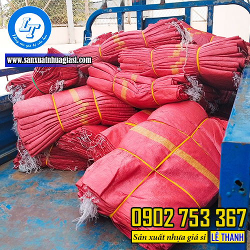 Cung cấp bao tải dứa đỏ 60x100cm Cung cấp bao tải dứa đỏ 60x100cm