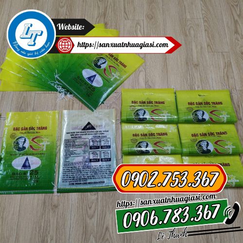 Bao tải đựng gạo có in ấn thương hiệu Bao tải đựng gạo có in ấn thương hiệu