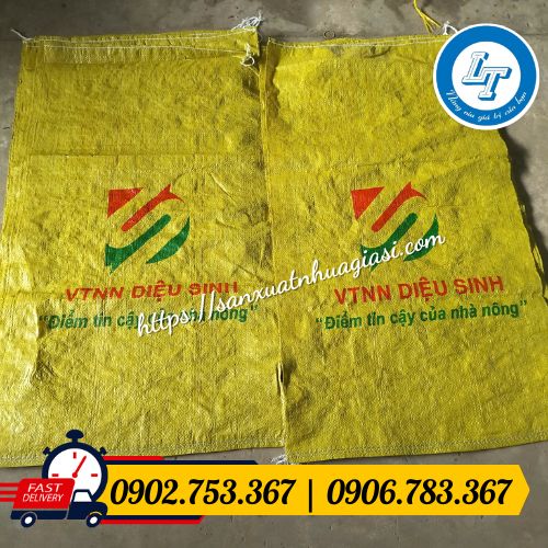 Bao tải in logo có màu sắc, chữ sắc nét Bao tải in logo có màu sắc, chữ sắc nét