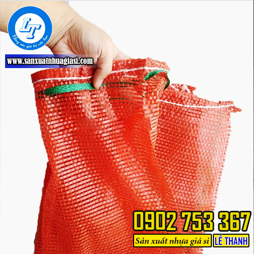 Bao tải lưới có dây rút miệng bao
