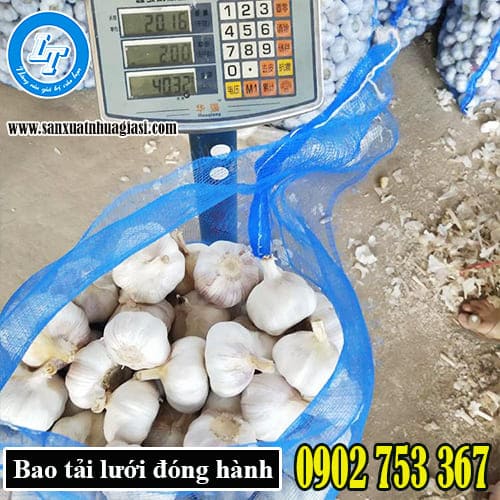 Bao tải lưới dùng để đựng nông sản như tỏi, hàng tây....