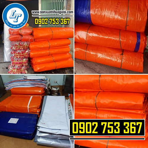 Bạt nhựa xanh cam nhiều kích thước