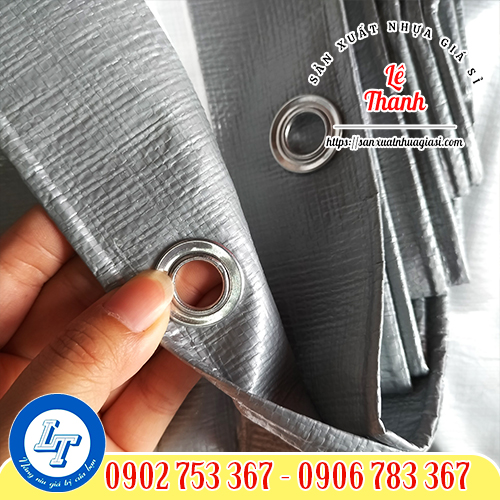 Bạt xám trắng có đục khoen Bạt xám trắng có đục khoen
