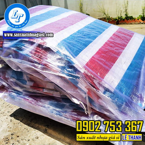 Bạt nhựa kẻ sọc công trình giá sỉ rẻ