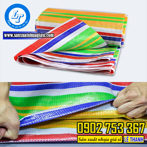 Bạt nhựa kẻ sọc nhiều màu Bạt nhựa kẻ sọc