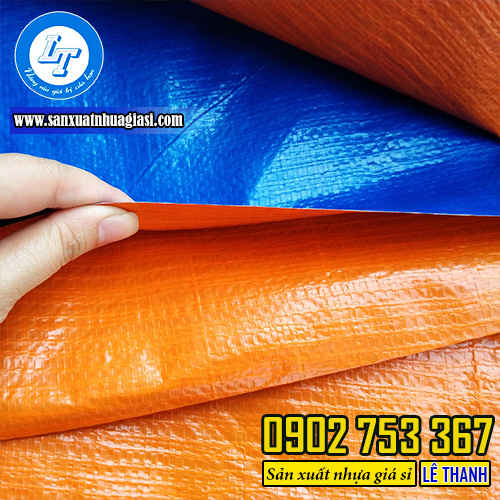 Bạt nhựa xanh cam dày dặn, chất lượng
