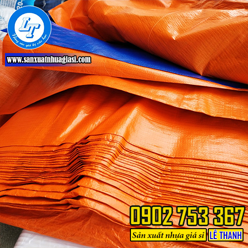 Bạt nhựa xanh cam có khả năng chống thấm nước tốt