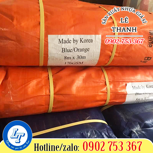 Bạt nhựa xanh cam Hàn Quốc